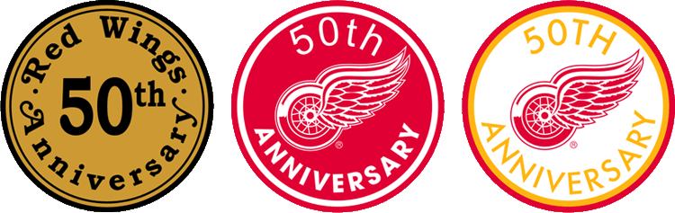 Detroit Red Wings 1976 77 Anniversary Logo iron on paper